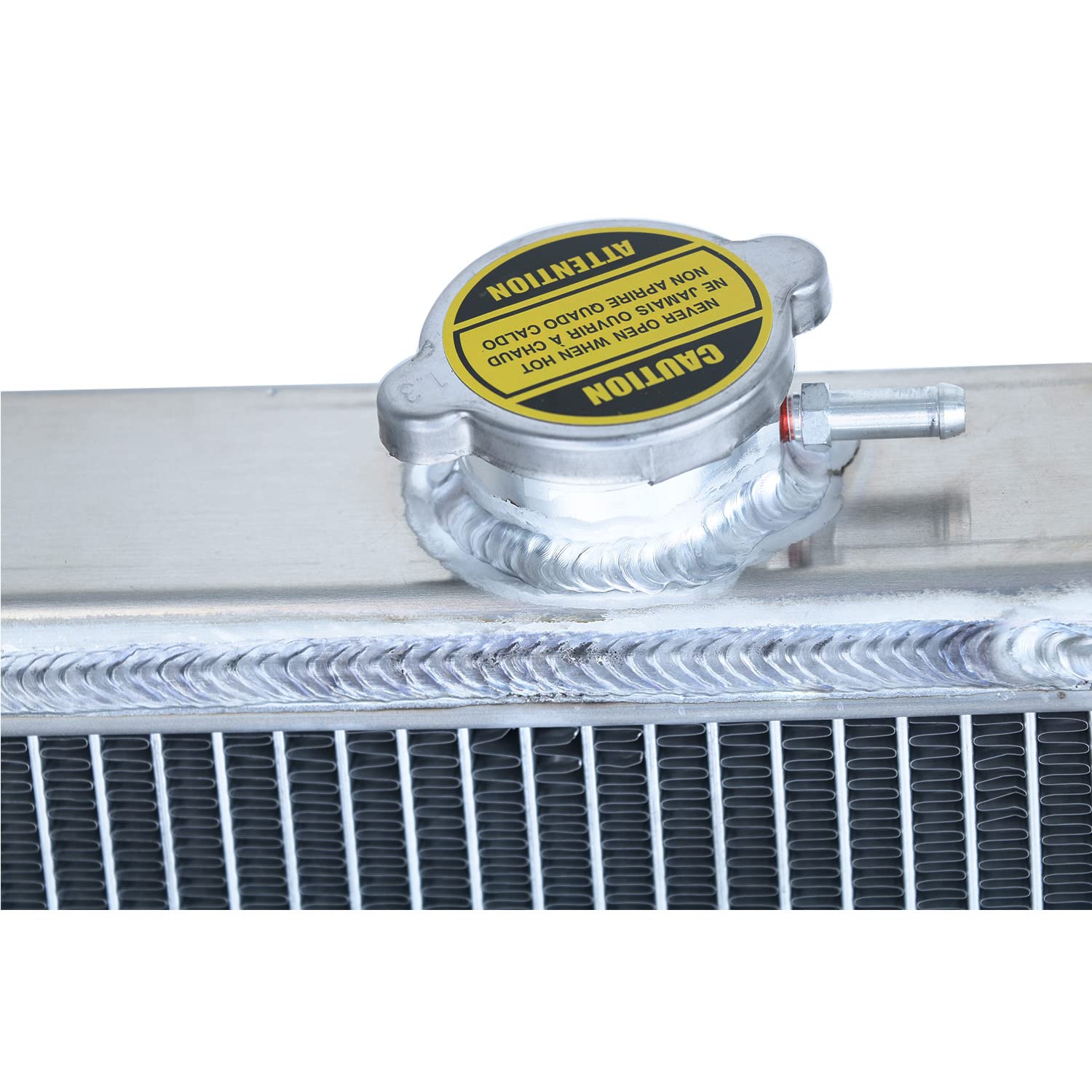 High-Performance 3-Row Aluminum Radiator for 1987-2006 Jeep Wrangler TJ & YJ Models (2.4L, 2.5L, 4.0L, 4.2L) - Heavy-Duty Cooling Solution for Off-Road Adventures & Daily Commuting