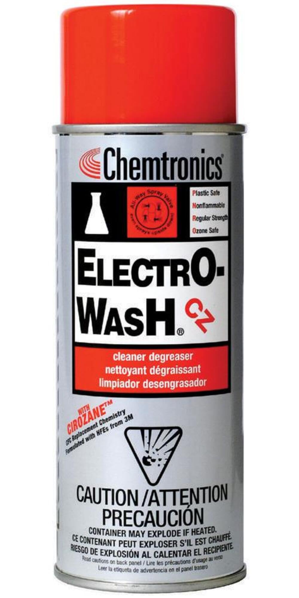 ITW CHEMTRONICS ES7100 Electronics Cleaner & Degreaser Spray - 12 oz Aerosol Can for Circuit Boards, Tools & Automotive Parts - Safe for Sensitive Components & Quick-Drying Formula