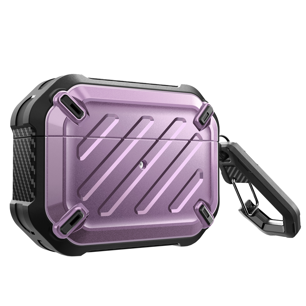 Apple AirPods Pro Case - Unicorn Beetle Pro Rugged Protective Cover with Shockproof Design in Metallic Purple | Perfect for Outdoor Sports, Travel & Daily Use