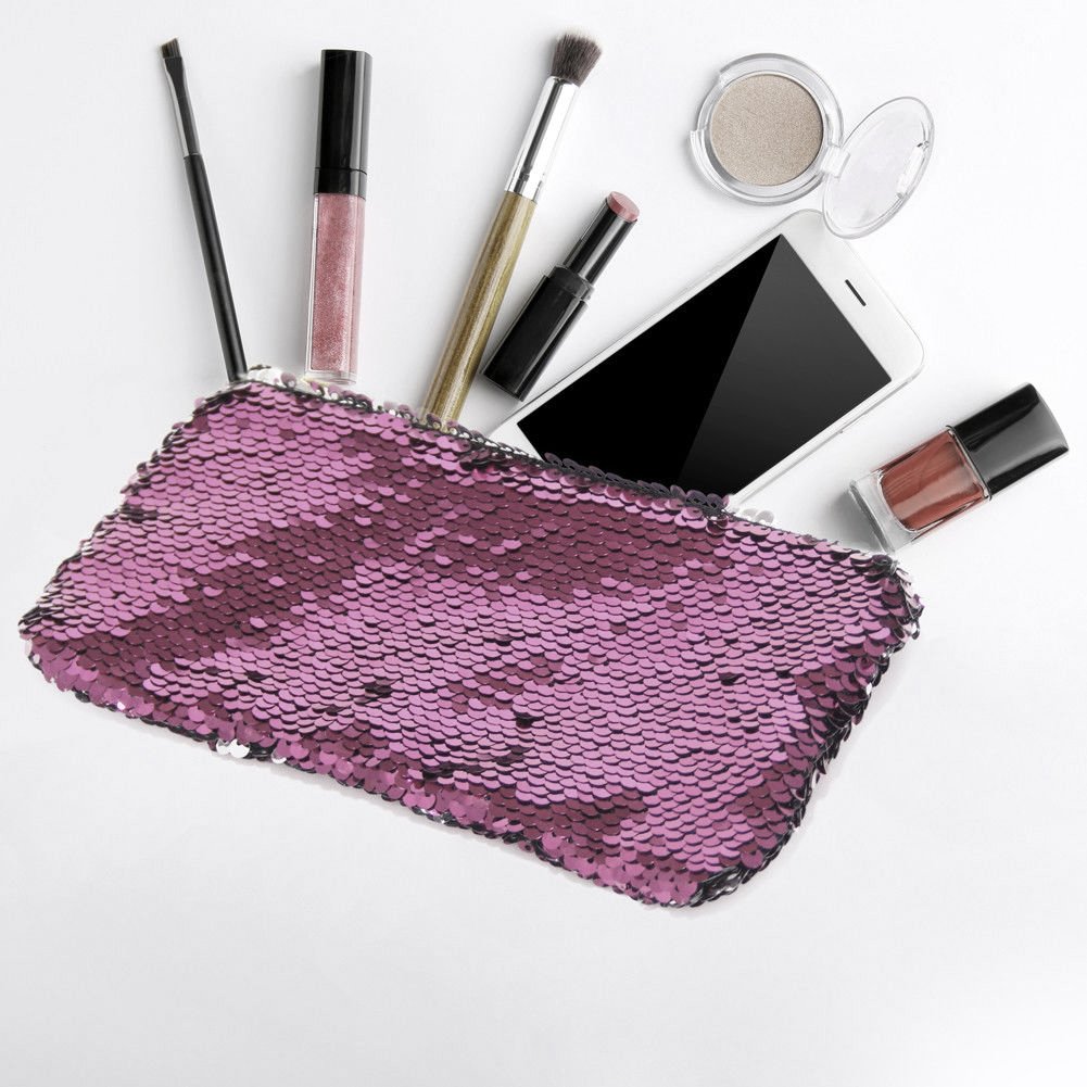 BOXO Stylish Light Pink Makeup Purse for Women & Girls - Cosmetic Travel Pouch (Pack of 1) | Perfect for Travel, Daily Use & Gift Giving