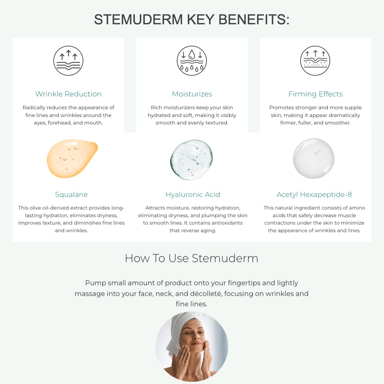 Stemuderm Anti-Aging Face & Eye Cream for Fine Lines and Wrinkles - Organic Plant Stem Cell Moisturizer Boosts Collagen & Elastin Production - Daily Hydration for Youthful Skin - Perfect for Morning & Night Skincare Routine (2-Pack)