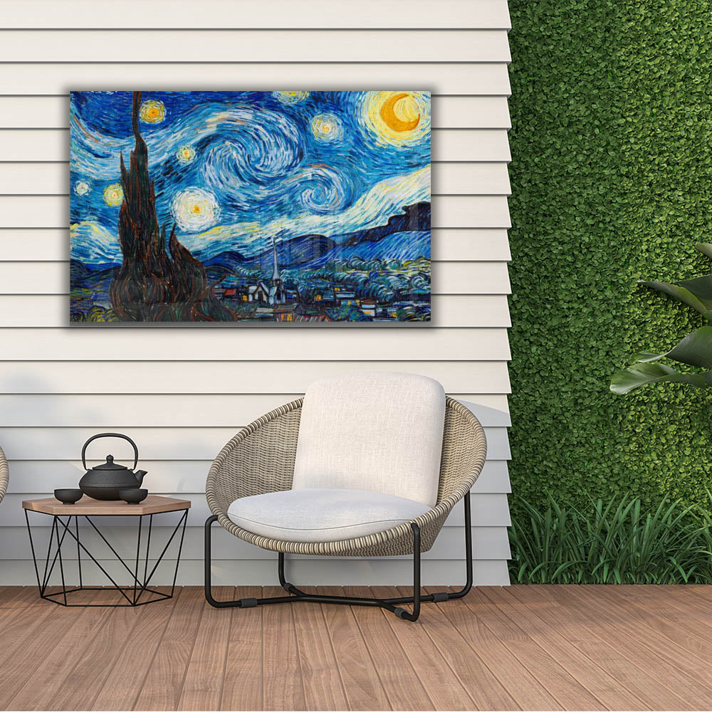 Van Gogh The Starry Night Canvas Wall Art - Handmade Oil Painting Reproduction for Home & Office Decor - Perfect for Living Room, Bedroom, or Gift