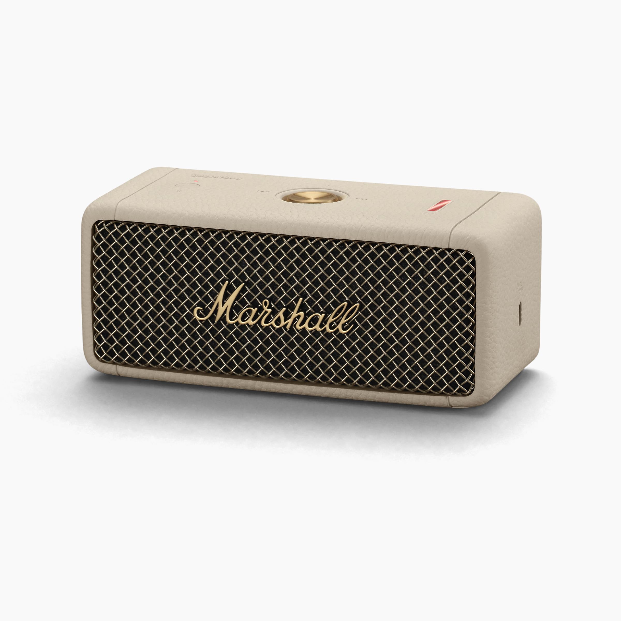 Marshall Emberton II Portable Bluetooth Speaker - Wireless Waterproof Speaker with 20+ Hours Playtime, IPX7 Rating, Compact Travel Speaker for Outdoor, Beach, Camping & Home Use (Cream)