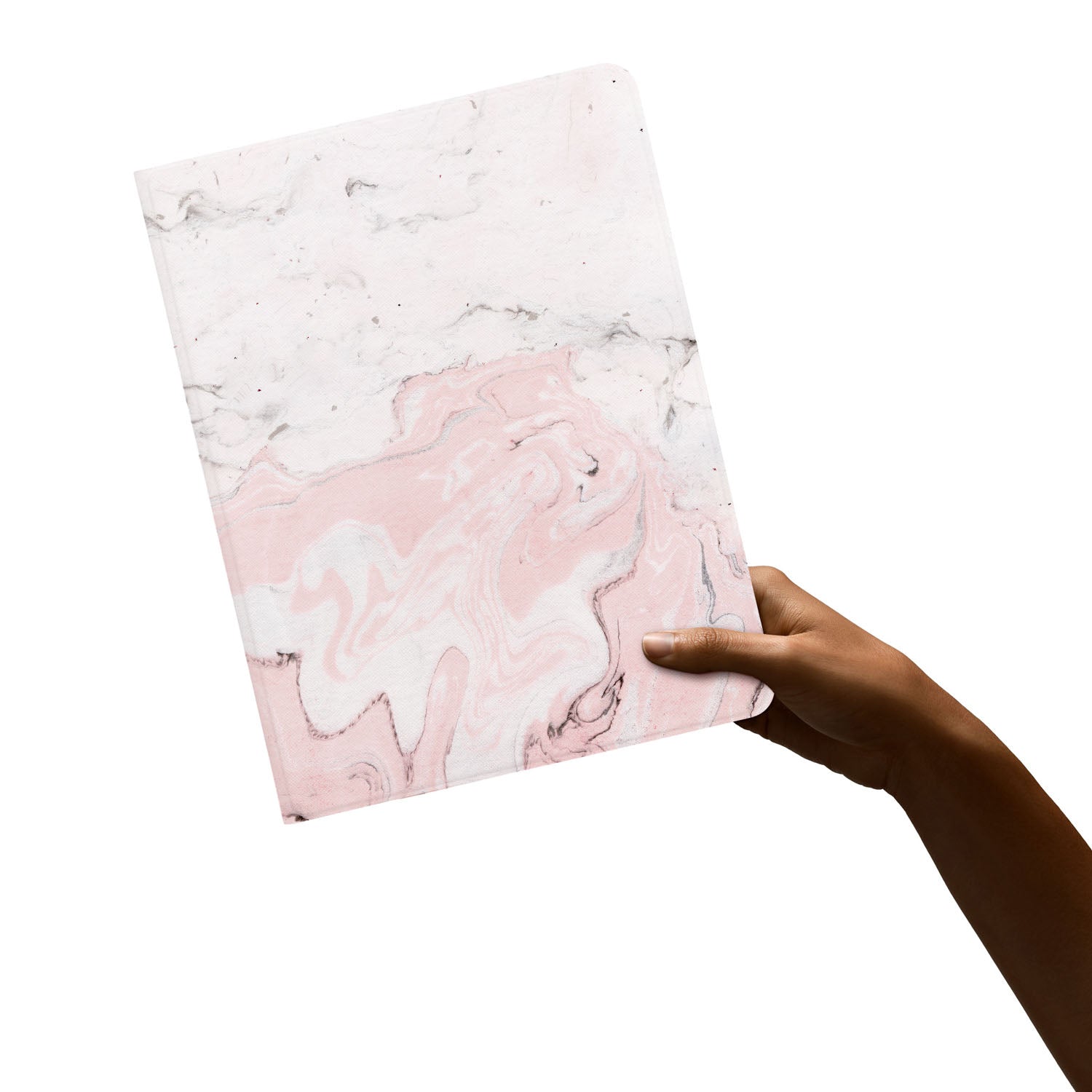 Premium Pink Marble iPad Folio Case - Slim Protective Cover with Auto Sleep/Wake for iPad Pro/Air/Mini - Perfect for Work, Travel & School