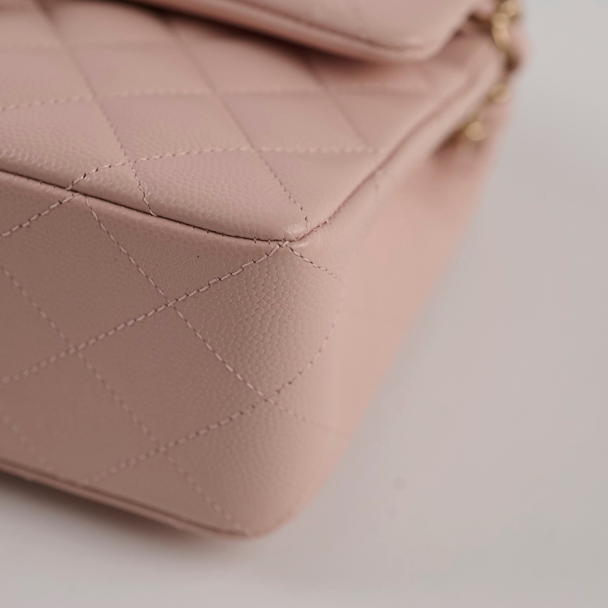 Chanel Small Classic Double Flap Bag in Rose Clair Caviar Leather - Perfect for Date Night & Special Occasions