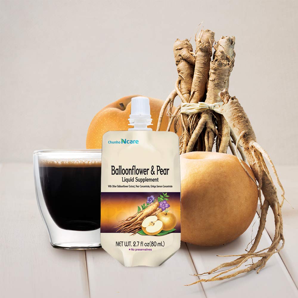Balloonflower & Pear Juice Liquid Supplement for Dry Throat Relief - 60 Pack | Natural Throat Soother, Preservative-Free, No Artificial Additives | Perfect for Cold Season, Allergies & Vocal Strain