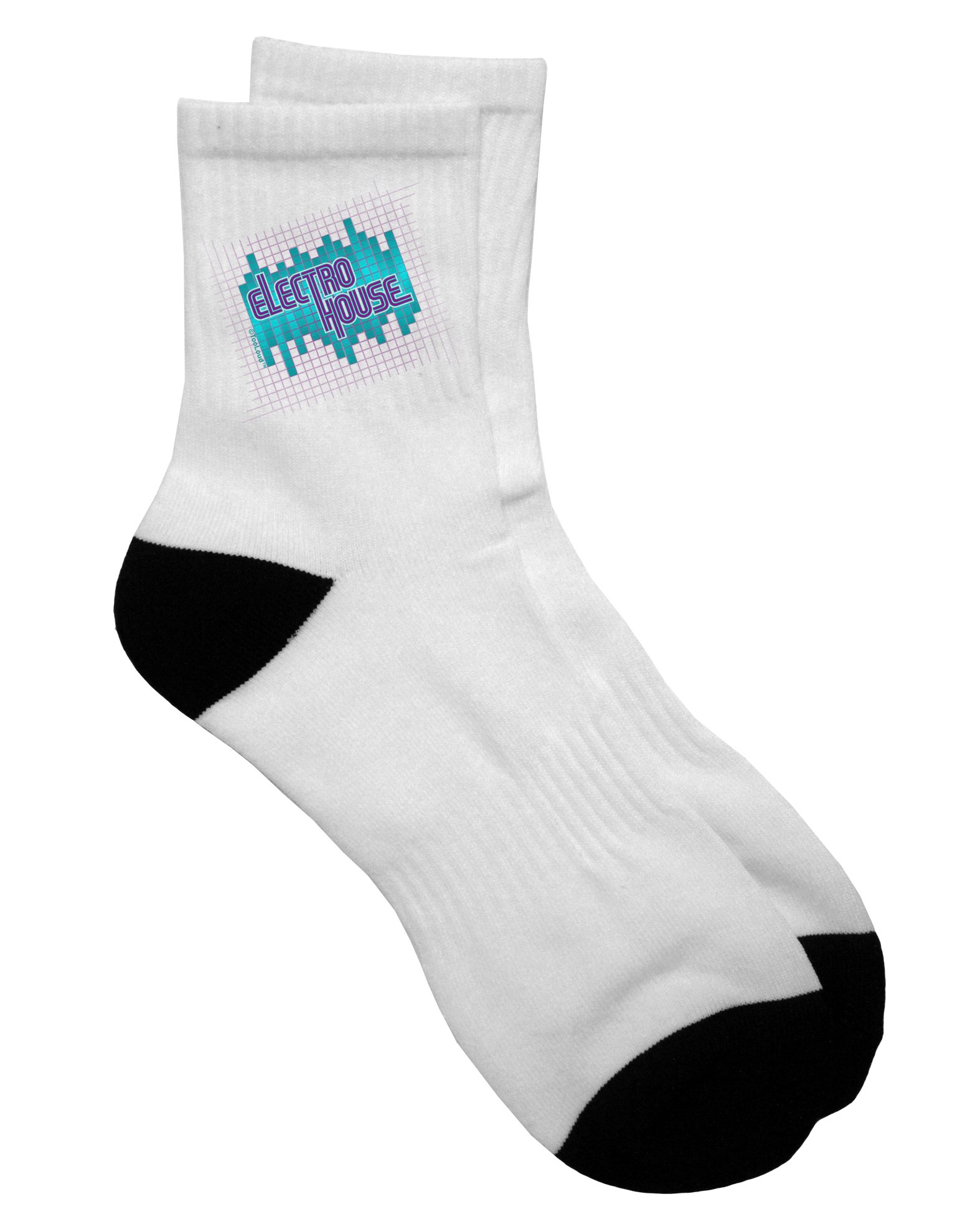 Electro House Equalizer Graphic Short Socks for Men & Women - Fun Music Festival & Rave Party Accessories