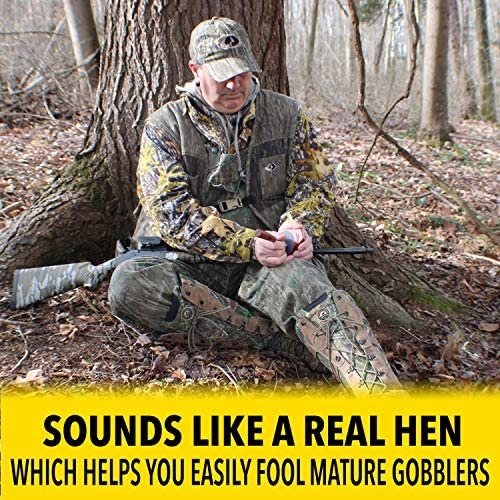 Realistic Turkey Pot Calls, Glass Calls & Slate Calls with Strikers - Best Turkey Hunting Lures for Spring & Fall Season - Perfect for Woodland Hunting & Field Decoy Scenarios