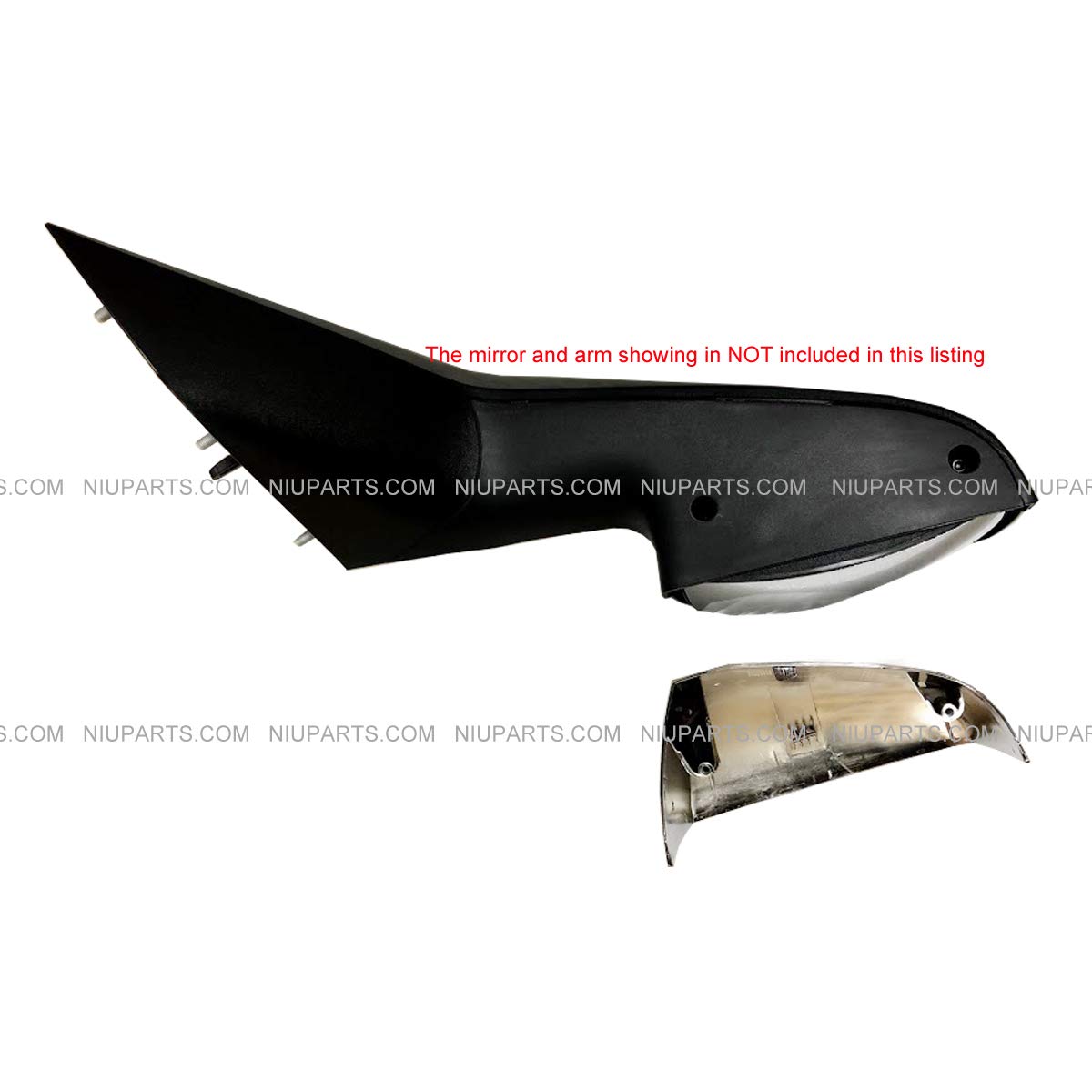 Chrome Plastic Hood Mirror Cover for Volvo VNL VNM VN Trucks 2004-2015 - Driver & Passenger Side Replacement Part - Perfect for Truck Maintenance & Road Safety