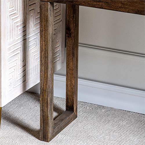 Brown Valmont Wood Console Table - Crestview Collection Evolution | Entryway, Living Room & Hallway Furniture for Home Decor