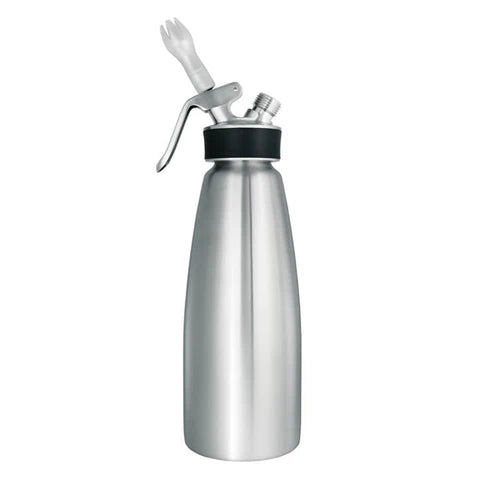 Premium Stainless Steel Whipped Cream Dispenser - 1 Quart Professional Grade for Barista, Desserts & Coffee Shops - Perfect for Latte Art, Hot Chocolate & Baking
