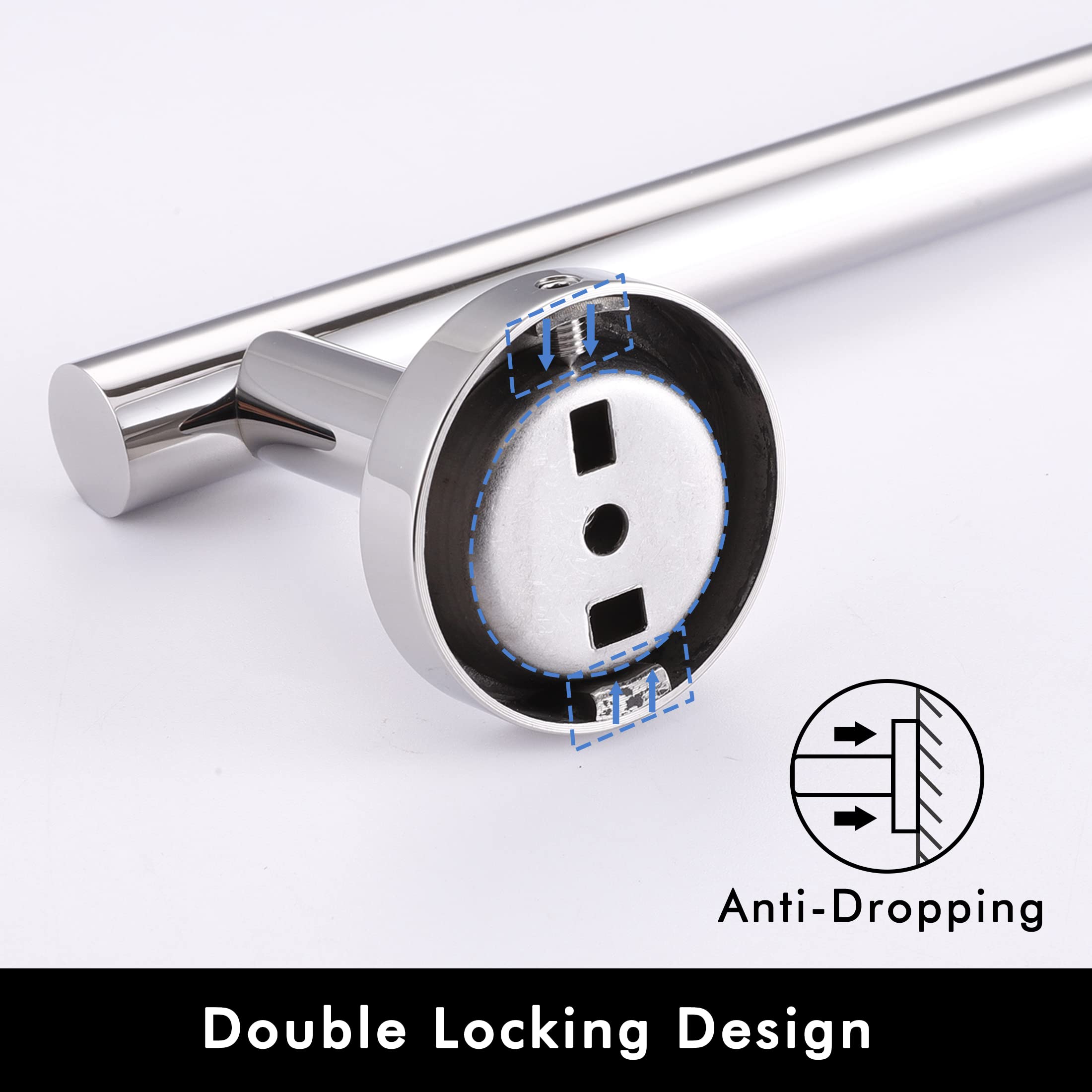KES 29.5 Inch Stainless Steel Towel Bar - Rustproof SUS304 Bathroom Towel Holder for Shower & Hand Towels, Wall Mounted Polished Finish (31.9 Inch Total Length) - Perfect for Bathrooms, Showers, and Spa Areas