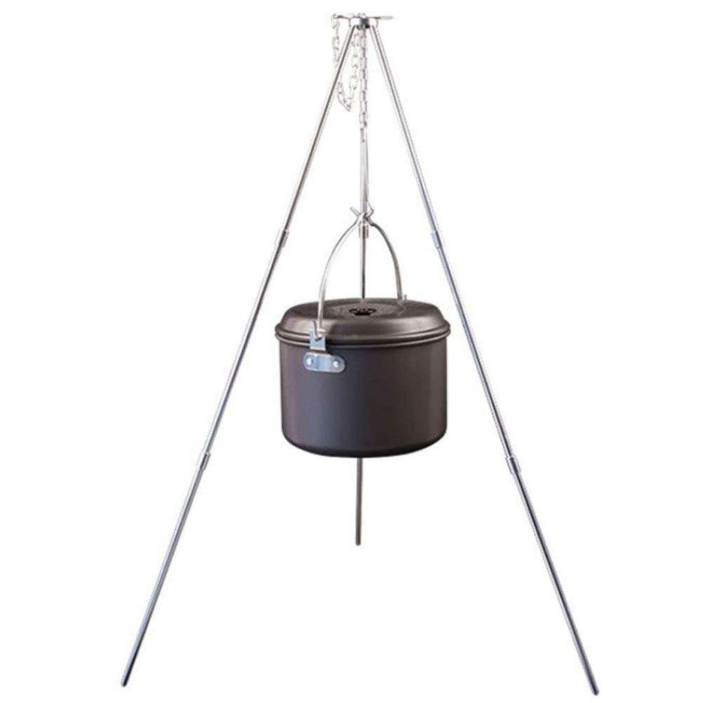 Estink Portable Foldable Hanging Tripod BBQ Grill - Outdoor Camping Picnic Cooking Grill for Team & Family Gatherings, Campfires, and Backyard Barbecues