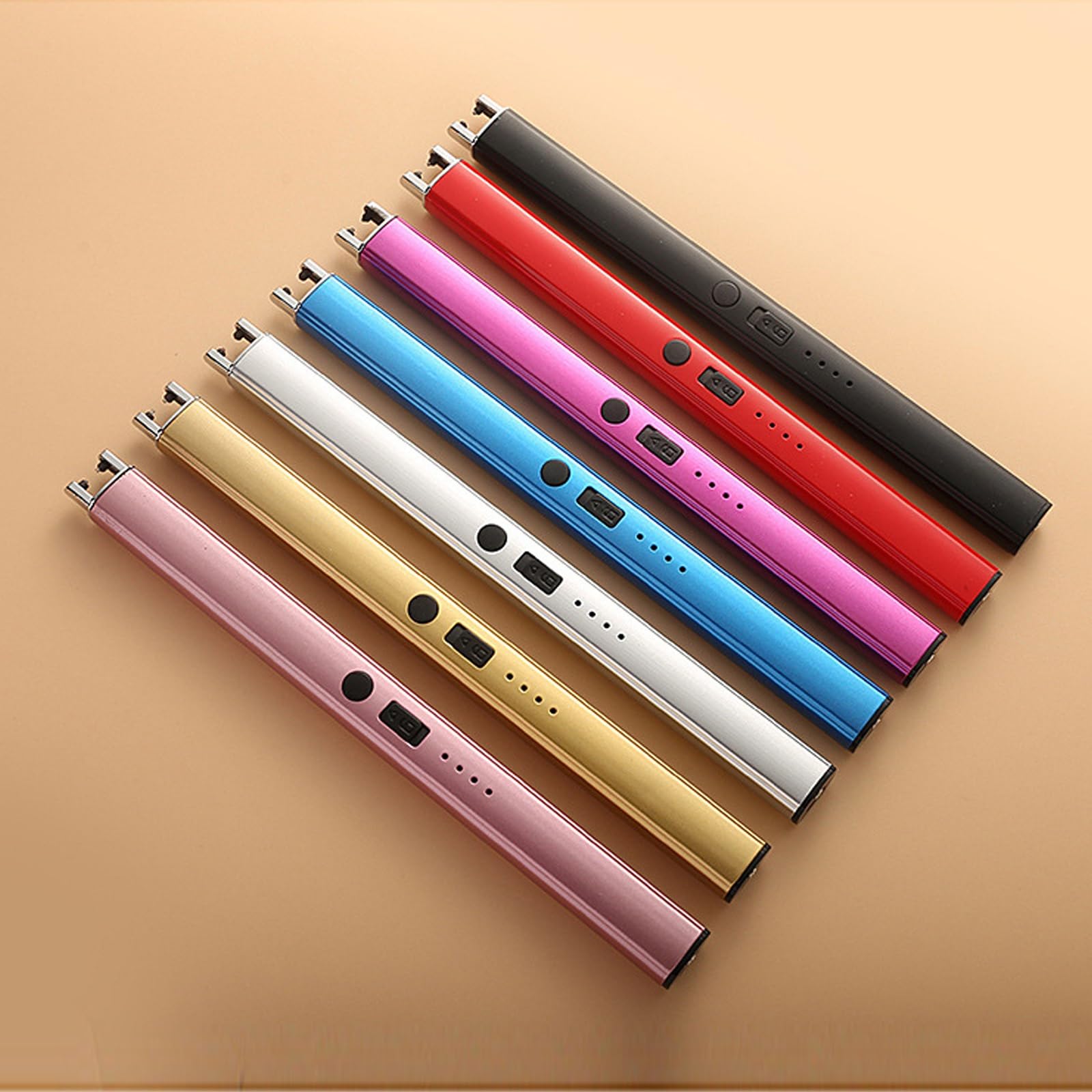 19.2cm USB Rechargeable Arc Lighter - Windproof Flameless for Camping & Outdoor