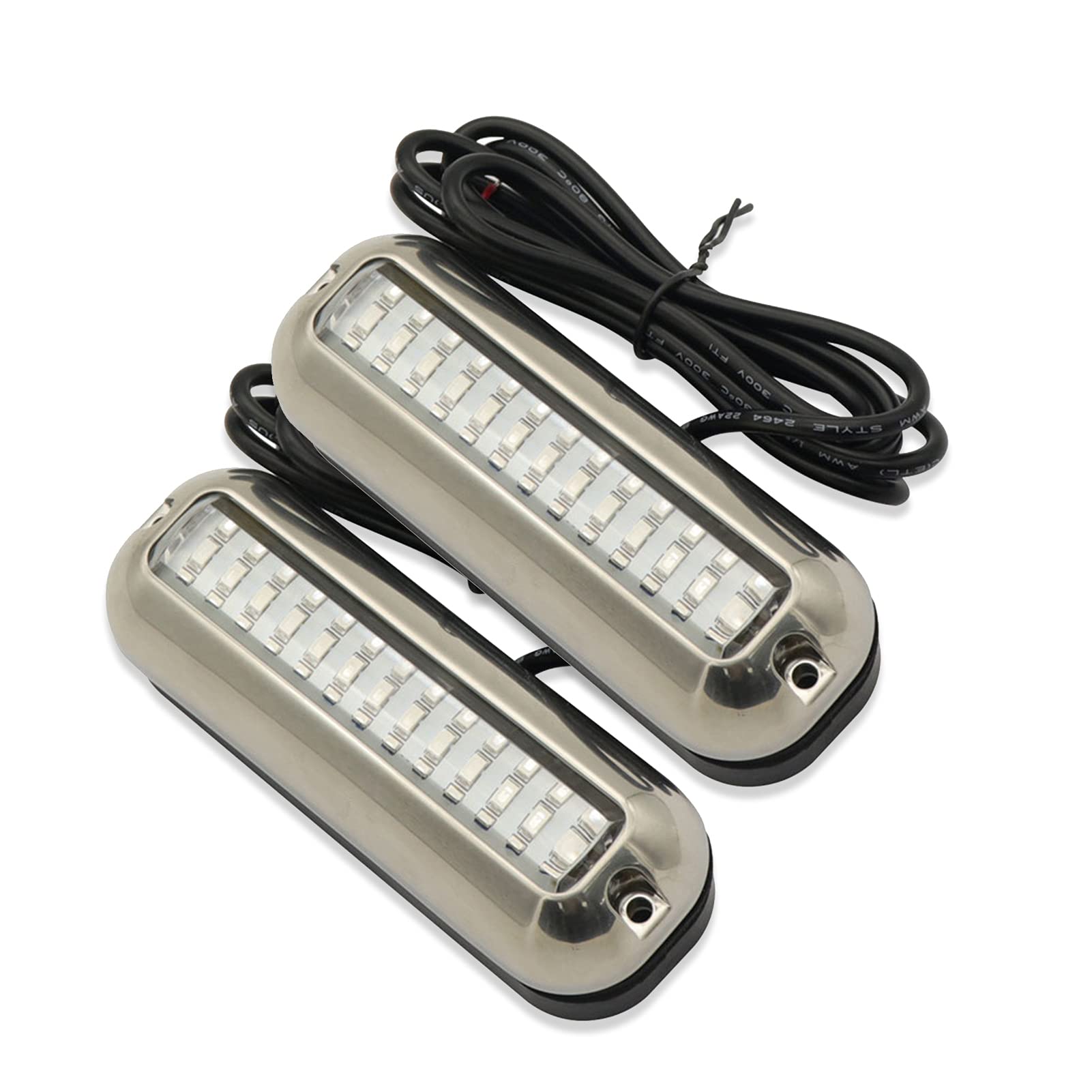 12V RV LED Interior Ceiling Lights - 39 LED White Dome Light Bar for Camper, Caravan, Boat & Motorhome - 2 Pack - Perfect for Kitchen, Bedroom & Living Area Lighting