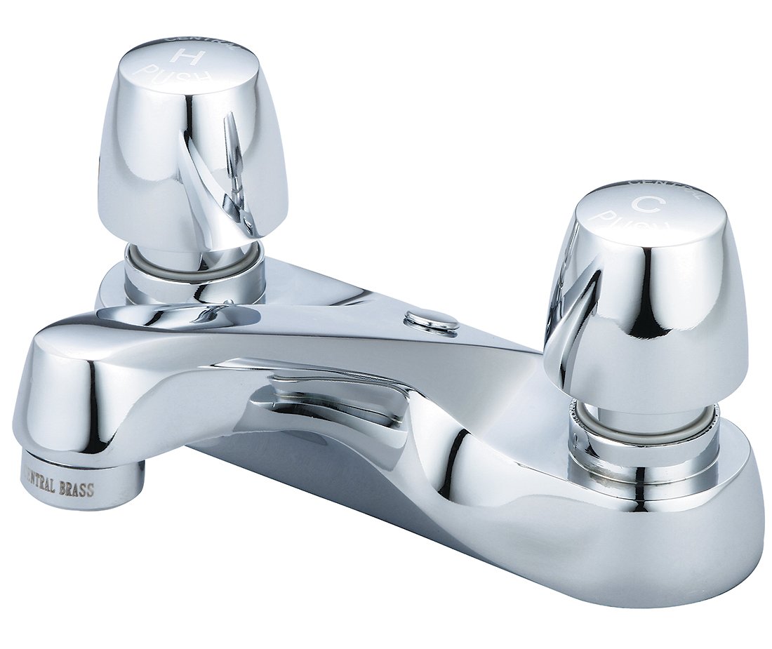 Central Brass 3137-AN2 Push Handles with Hole Cover - Durable Cabinet & Drawer Pulls for Kitchen, Bathroom & Furniture Hardware (Set of 2)