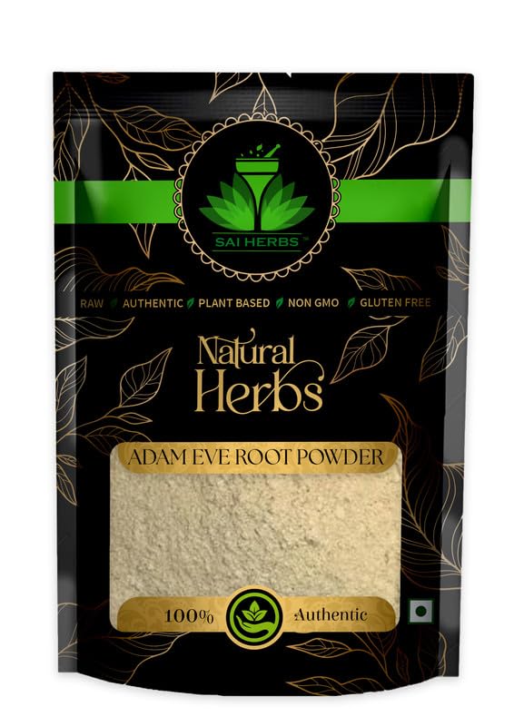 Pure & Natural SAI HERBS Adam Eve Root Extract Powder - 100% Organic Aplectrum Hyemale for Herbal Remedies, Aphrodisiac & Wellness - Perfect for Teas, Tinctures & DIY Skincare (100 Grams)