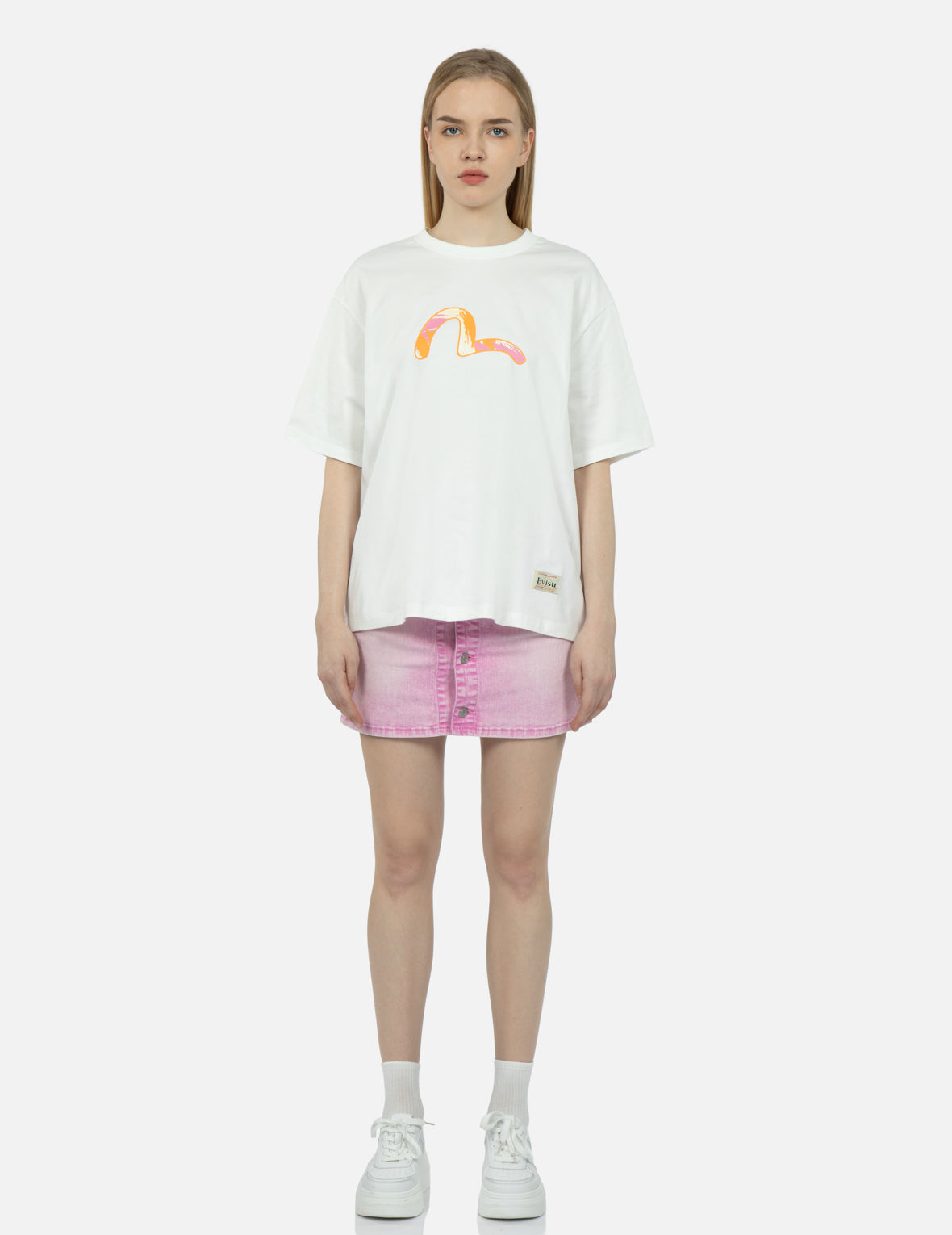 Seagull Embroidery Fuchsia Denim Skirt for Women - Vintage High Waist A-Line Denim Skirt with Unique Seagull Embroidery Design - Perfect for Casual Outfits, Beach Vacations, and Boho Fashion Styles