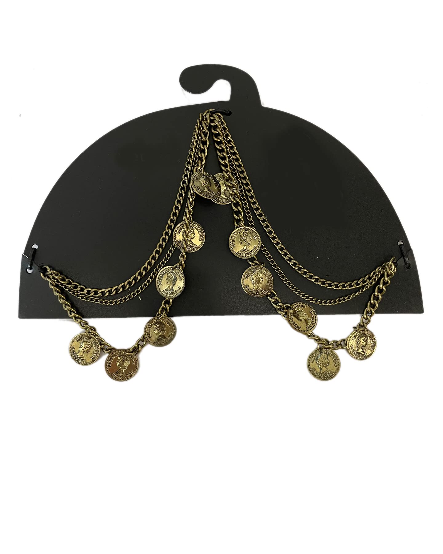Gypsy Style Coins Headband - Gold Tassel Chain for Festivals & Parties