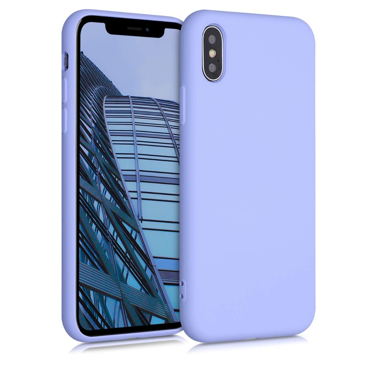 kwmobile Soft TPU Slim Protective Case Compatible with Apple iPhone X - Light Lavender Phone Cover | Perfect for Everyday Use, Travel & Work Protection