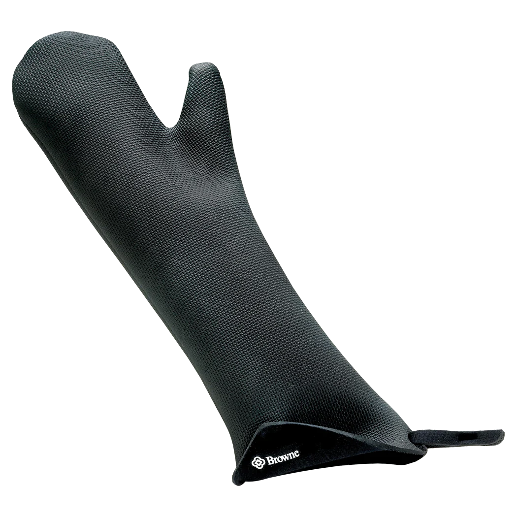 Browne KitchenGrips Pro 18-Inch Extra Long Oven Mitt - Heat Resistant & Non-Slip - Black - Perfect for Grilling, Baking & Handling Hot Pots/Pans
