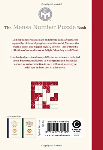 The Mensa Number Puzzle Book - Challenging Brain Teasers & Math Games for Adults - Perfect for Travel, Gifts & Mental Exercise
