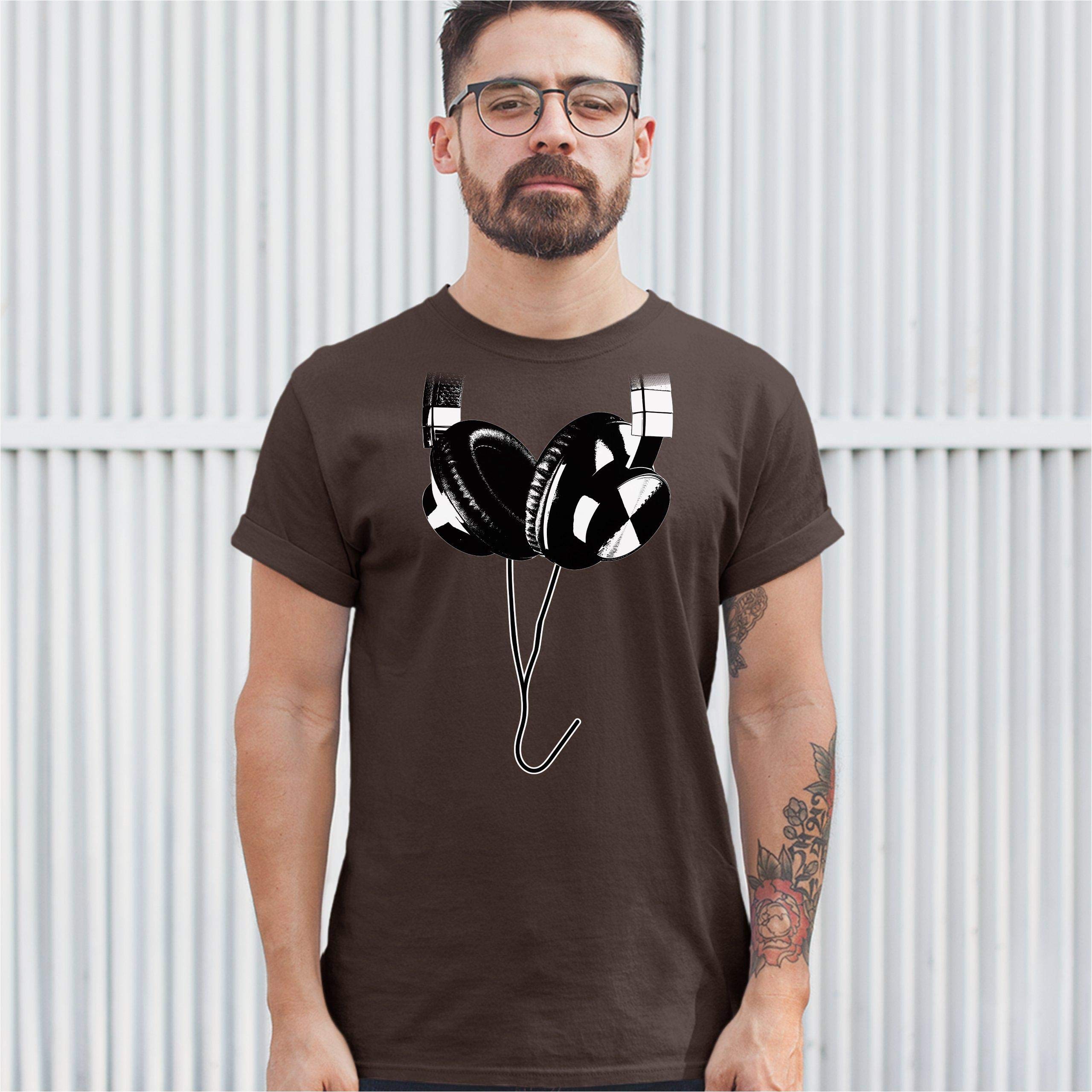 DJ Music T-Shirt with Huge Hanging Headphones Design - Cool Graphic Tee for Music Lovers, DJs & Festival Goers - Perfect for Concerts, Parties & Casual Wear