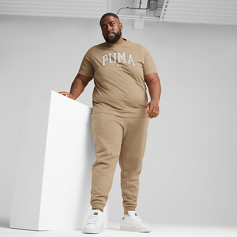 PUMA Men's Squad Big Logo Oak Graphic T-Shirt - Casual Cotton Tee for Streetwear & Everyday Outfits