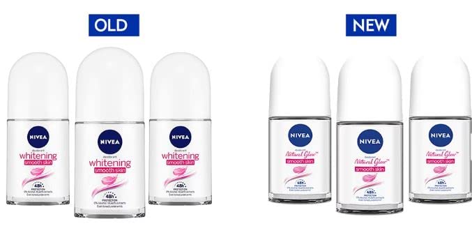 Nivea Women's Whitening Smooth Skin Roll-On Deodorant 50ml (Pack of 5) - Fresh Scent, Long-Lasting Protection for Daily Use & Sensitive Skin