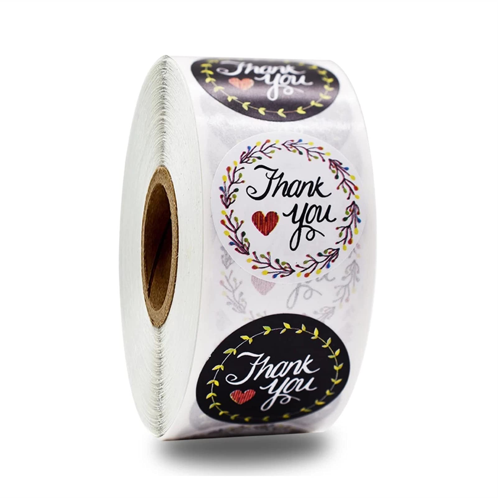 500pcs Thank You Stickers Roll - Handmade with Love Seal Labels for Wedding, Party Favors, Gift Wrapping & Packaging Decoration - Perfect for DIY Crafts, Scrapbooking & Event Decorations