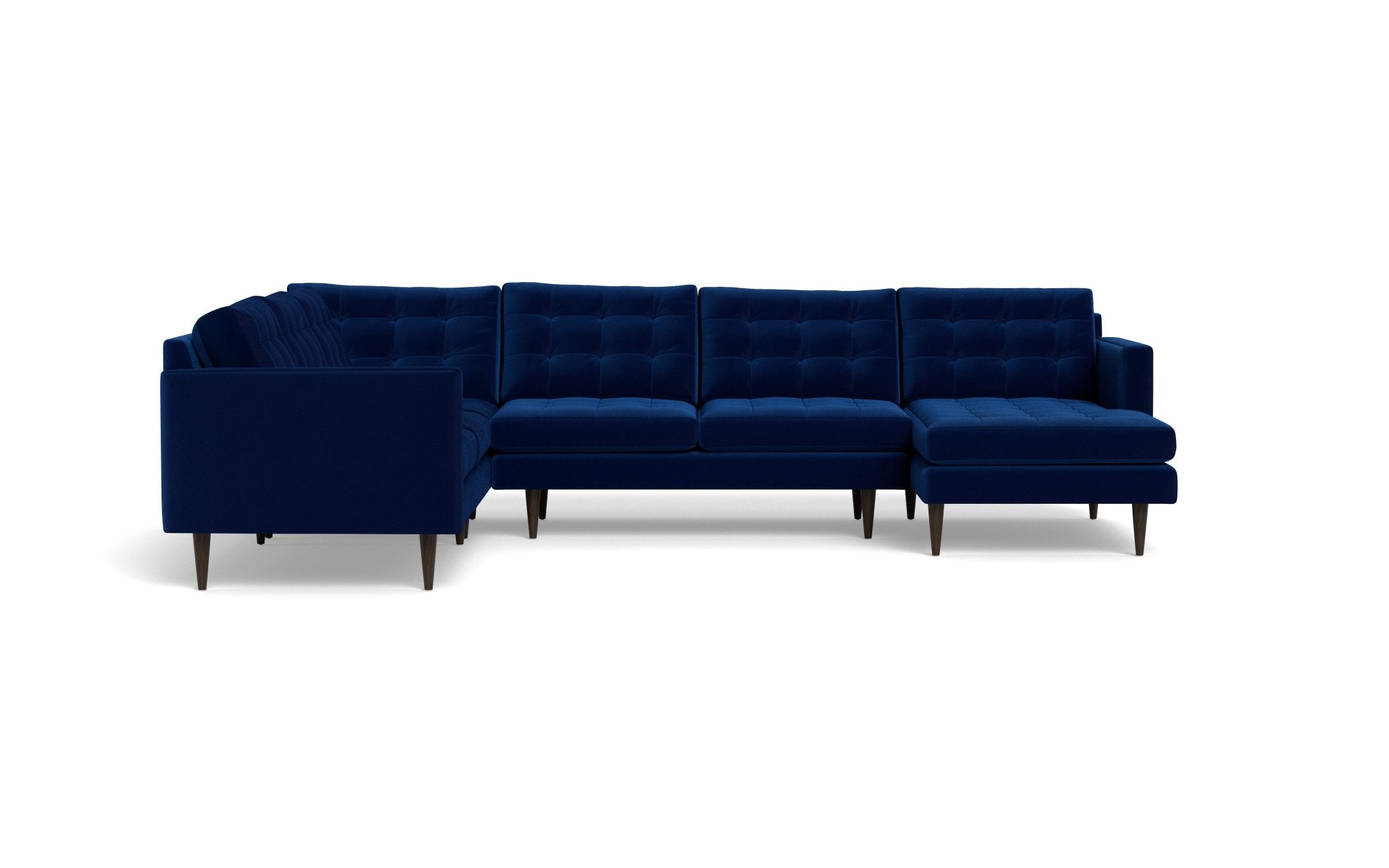Wallace 131 Corner Sectional Sofa with Right Chaise Lounge - Modern L-Shaped Couch for Living Room, Family Room & Home Theater