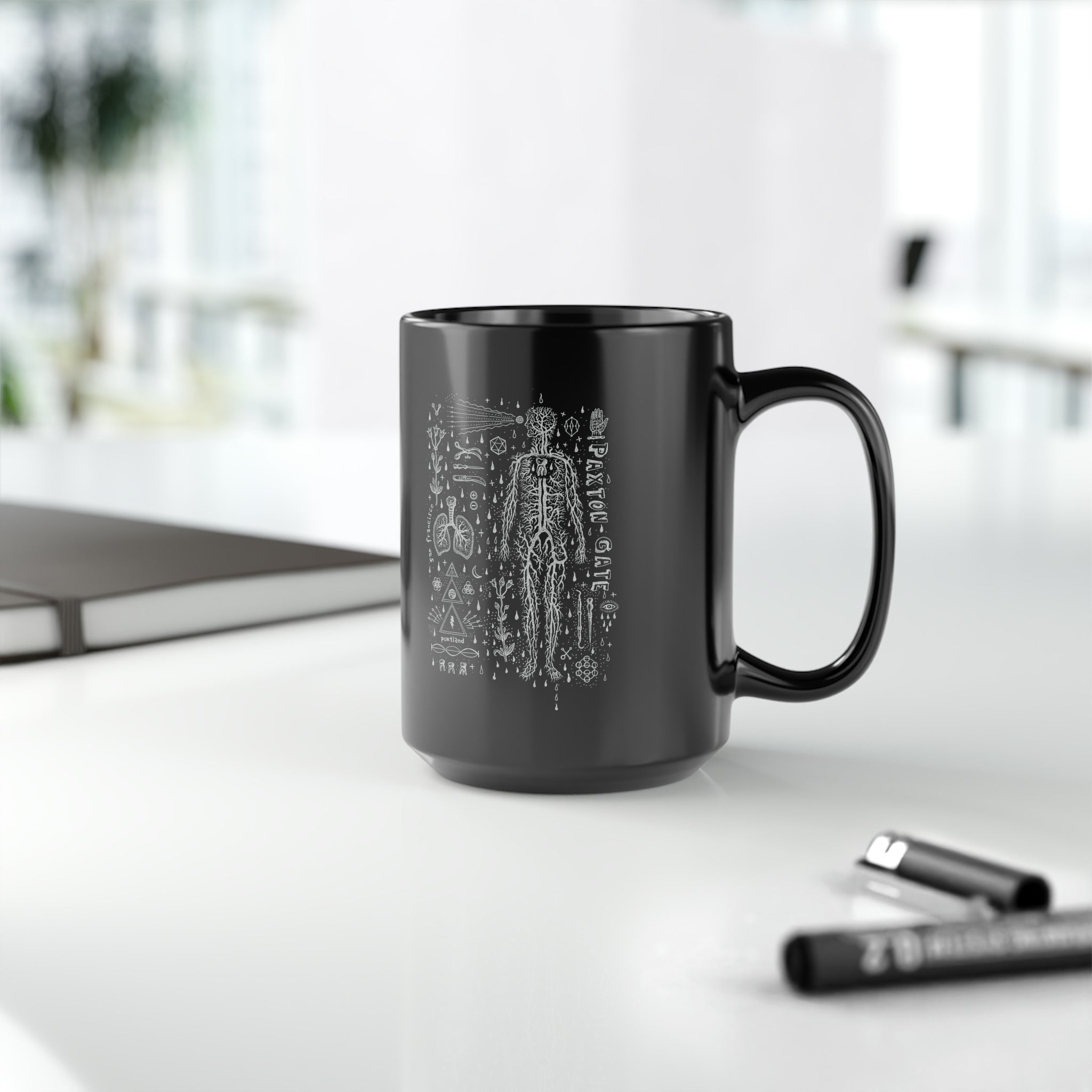 Black Daniel Martin Diaz Coffee Mug - 11oz Ceramic Travel Mug with Handle, Perfect for Home, Office & Gifts - Ideal for Coffee, Tea & Hot Beverages