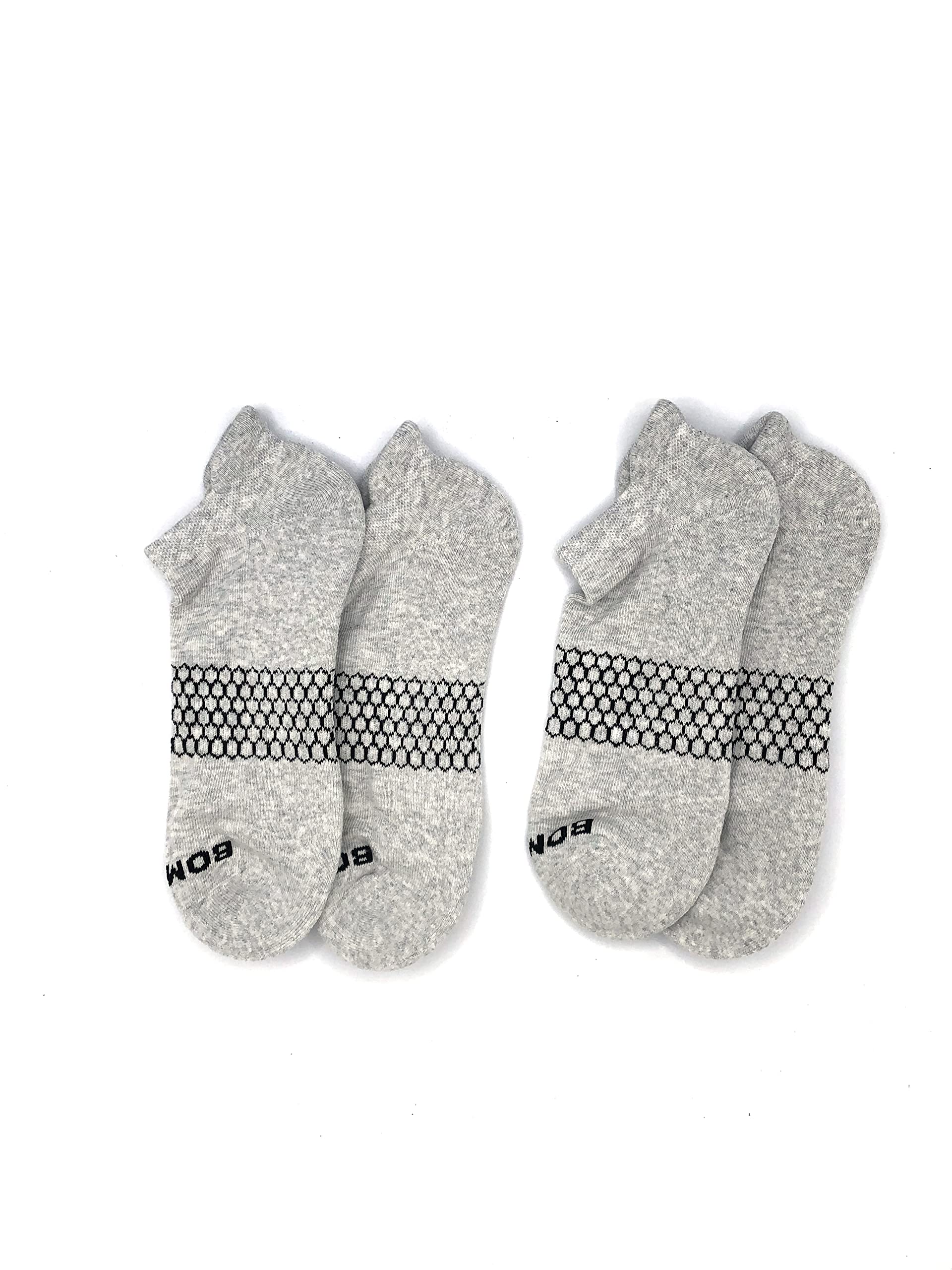 Bombas Women's Originals Ankle Socks - Soft Comfortable No Show Socks for Women (Grey/Blue) - Perfect for Running, Yoga, and Everyday Wear