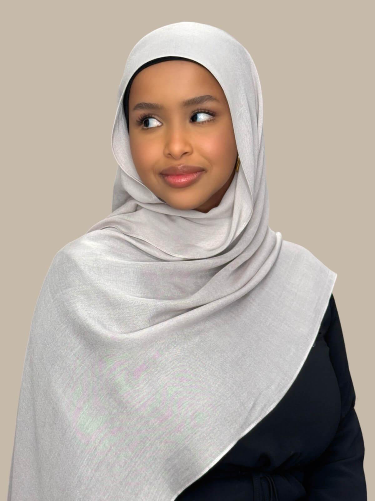 Soft Cotton Modal Hijab Scarf - Misty Mink Color - Breathable & Comfortable for Daily Wear, Prayer, and Fashion Accessories