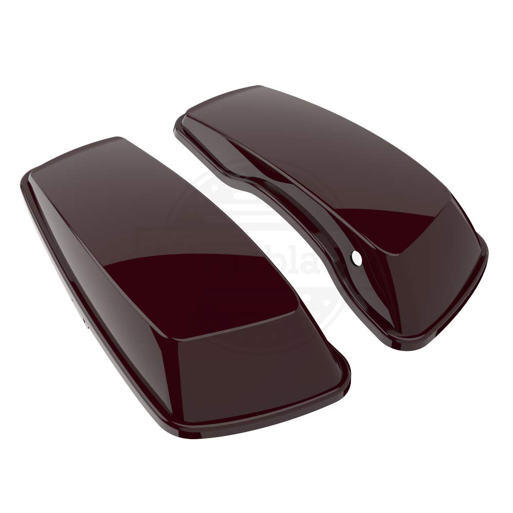 Premium Moto Onfire Saddlebag Lids for Harley Touring Models - Compatible with Street Glide & Road Glide Special (2014-2020) - Billiard Burgundy - Durable Motorcycle Accessories for Long Rides & Road Trips