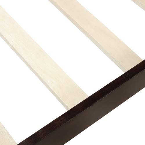 Solid Wood Twin Platform Bed Frame with Headboard & Footboard - Espresso Finish - Sturdy Wood Slat Support - No Box Spring Needed - Perfect for Kids, Teens & Guest Rooms
