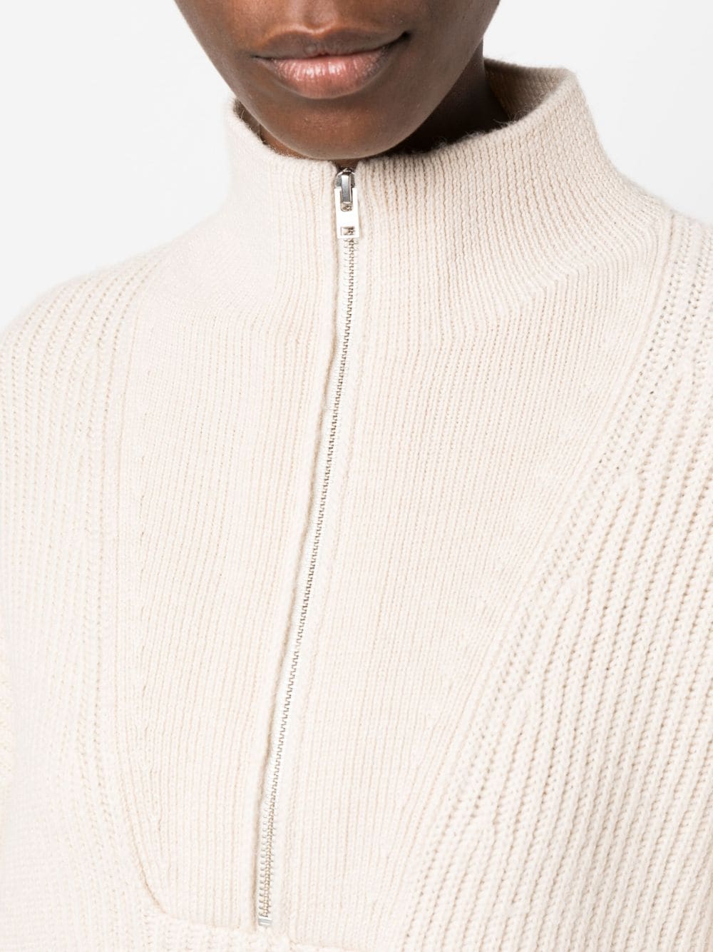 Women's White Closed Knit Sweaters - Cozy Winter Pullovers for Casual Wear & Office Outfits