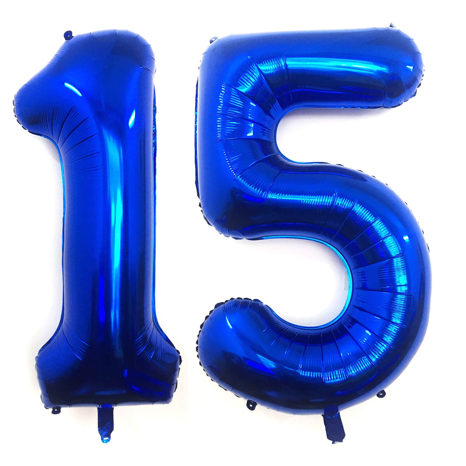 40 Inch Navy Blue 15 Number Balloons - Giant Jumbo Foil Mylar Helium Balloons for Birthday Party Decorations - Perfect for 15th Birthday, Anniversary, Graduation & Special Events Decor