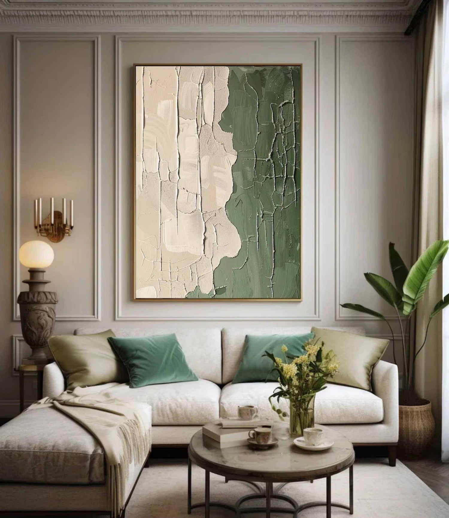Blue & Green Abstract Wall Art Print #BG108 - Modern Home Decor for Living Room, Bedroom & Office