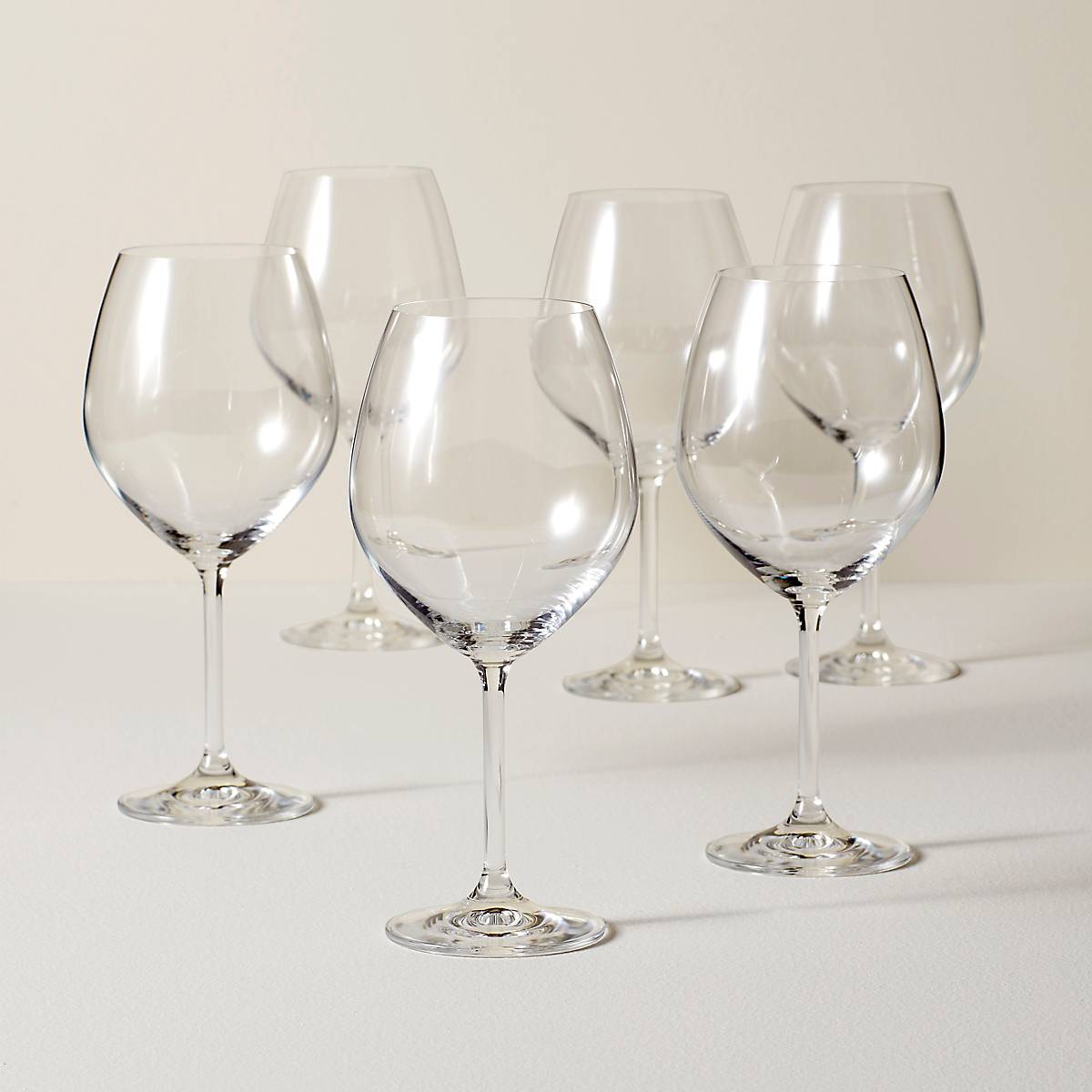 Premium Tuscany Classics Red Wine Glasses Set of 6 - Elegant Crystal Stemware for Cabernet, Merlot & Pinot Noir - Perfect for Dinner Parties, Wine Tasting & Romantic Evenings