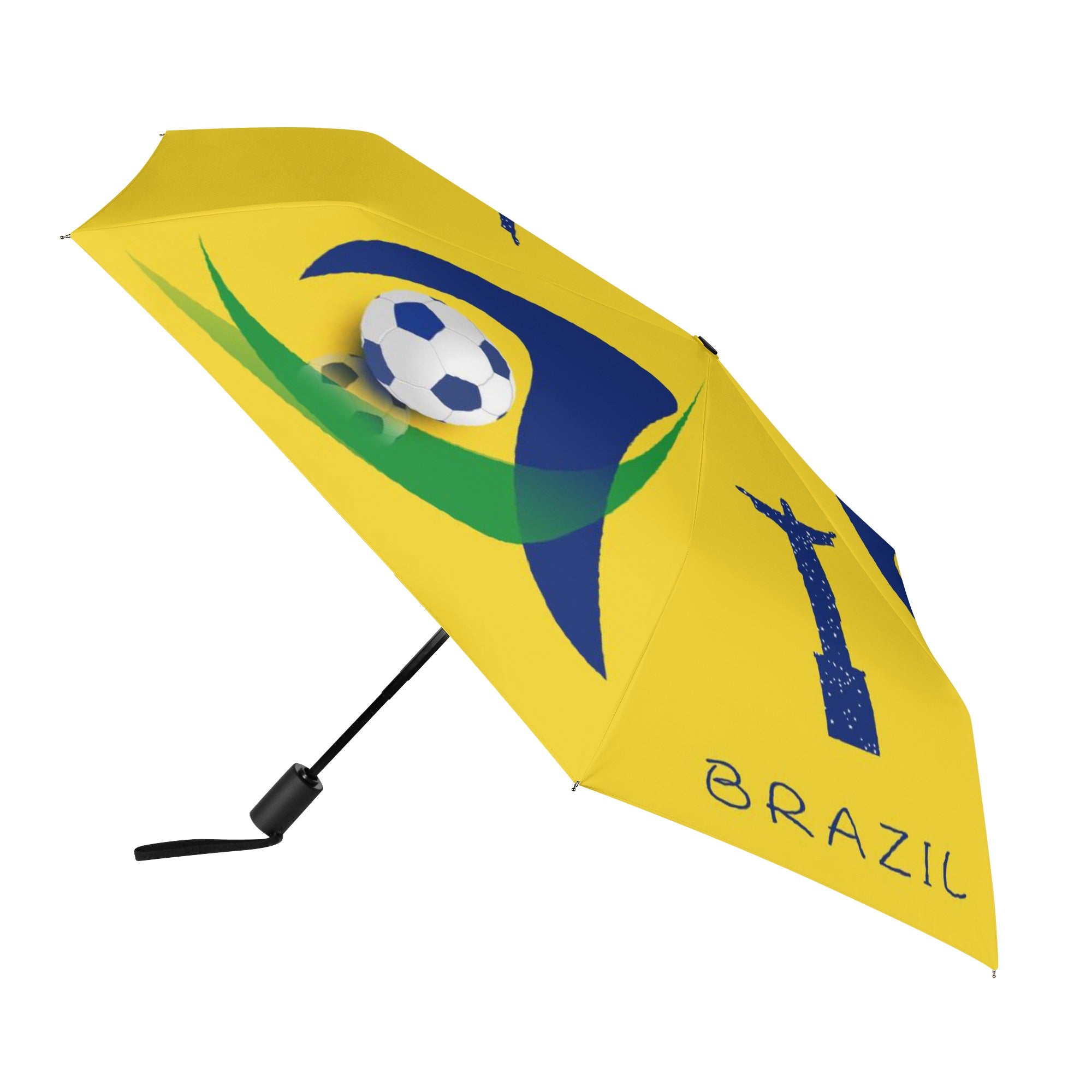 Custom Printed Umbrella with All Over Design - Waterproof & Windproof - Perfect for Brazil Travel, Beach, and Outdoor Events