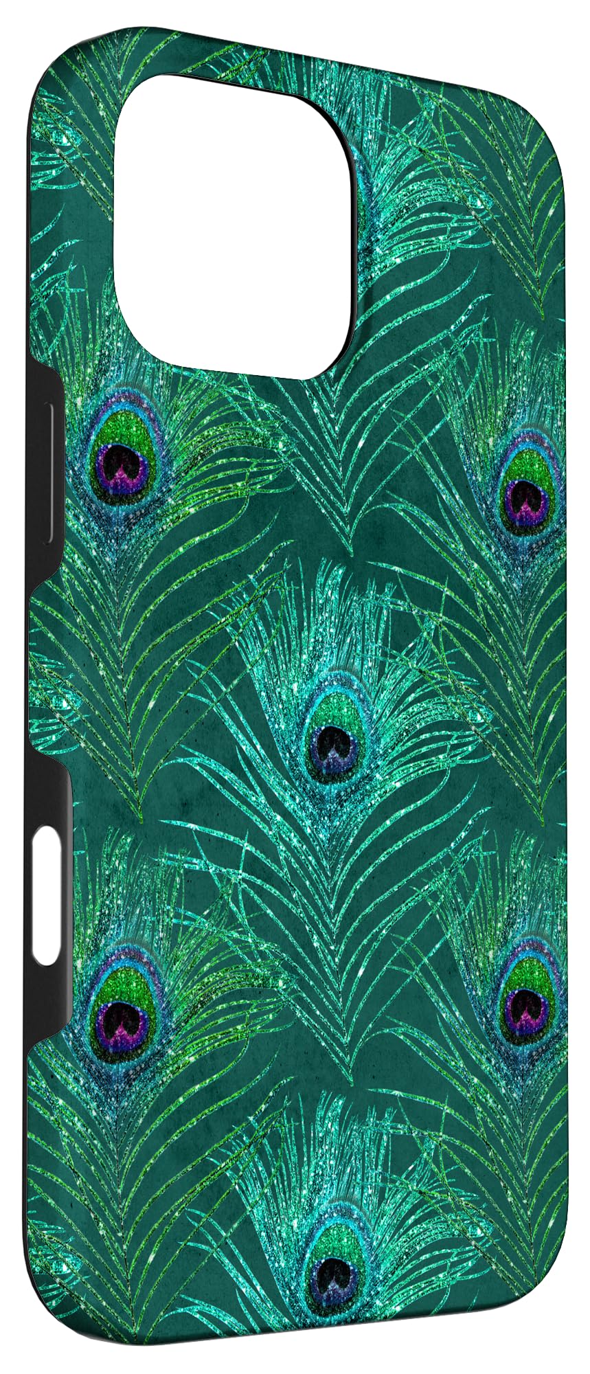 iPhone 16 Pro Max Case - Peacock Feather Design | Premium Protective Cover with Shock Absorption | Perfect for Daily Use, Travel & Outdoor Activities