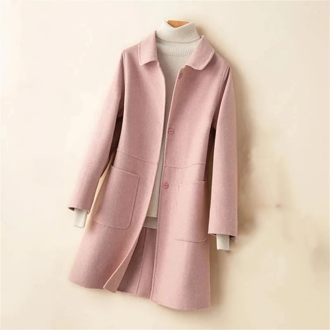 Women's Double Faced Cashmere Wool Coat Jacket - Warm Winter Outerwear for Women | Perfect for Office, Travel & Formal Occasions