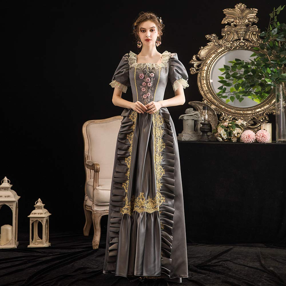 KEMAO Victorian Baroque Marie Antoinette Dress - Elegant Rococo Renaissance Ball Gown for Cosplay, Historical Reenactment & Themed Parties