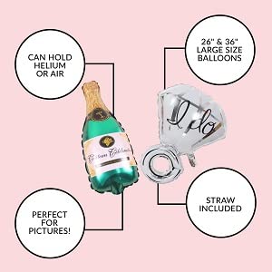 28-Piece Bachelorette Party Decorations Kit for Bride to Be - Bridal Shower & Engagement Party Supplies with Balloons, Sash, Foil Backdrop Curtain (Black) | Perfect for Wedding Showers, Girls' Night Out & Bachelorette Celebrations