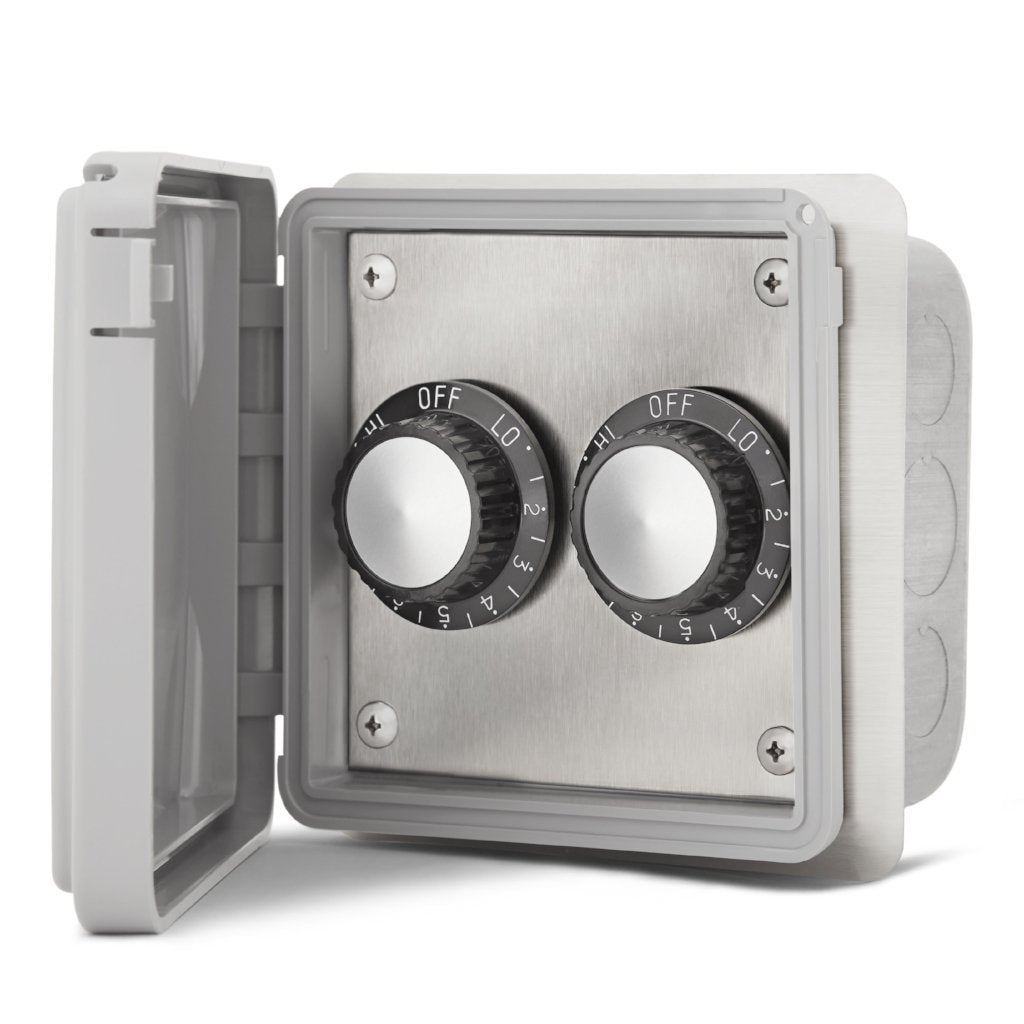 Infratech INF Input Dual In-Wall Regulator for 120V & 240V Single Element Electric Heaters - Weatherproof Cover - Perfect for Indoor & Outdoor Heating Solutions