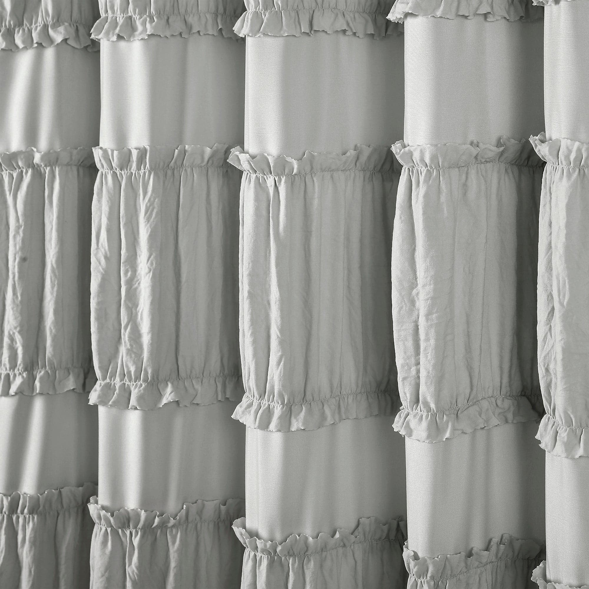Nova Ruffle Shower Curtain - Waterproof Bathroom Decor with Elegant Ruffles for Modern Home, Perfect for Bathroom, Guest Room, and Spa Retreat