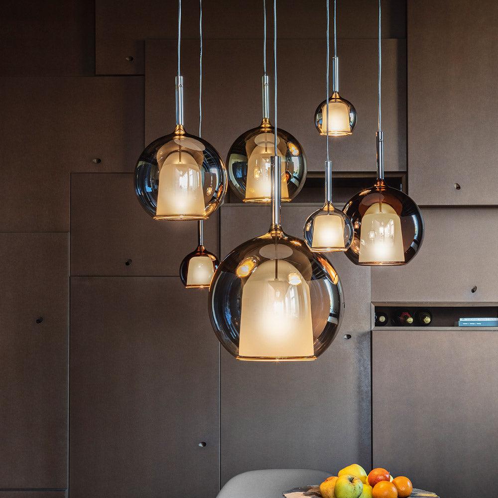 Modern Glo Pendant Light - Elegant Hanging Fixture for Kitchen Island, Dining Room & Bedroom - Dimmable LED Chandelier with Adjustable Height - Perfect for Home Decor & Interior Lighting