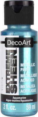 2OZ Aqua Met Acrylic Paint - Premium Water-Based Metallic Acrylic Paint for Canvas, Wood, DIY Crafts & Home Decor Projects