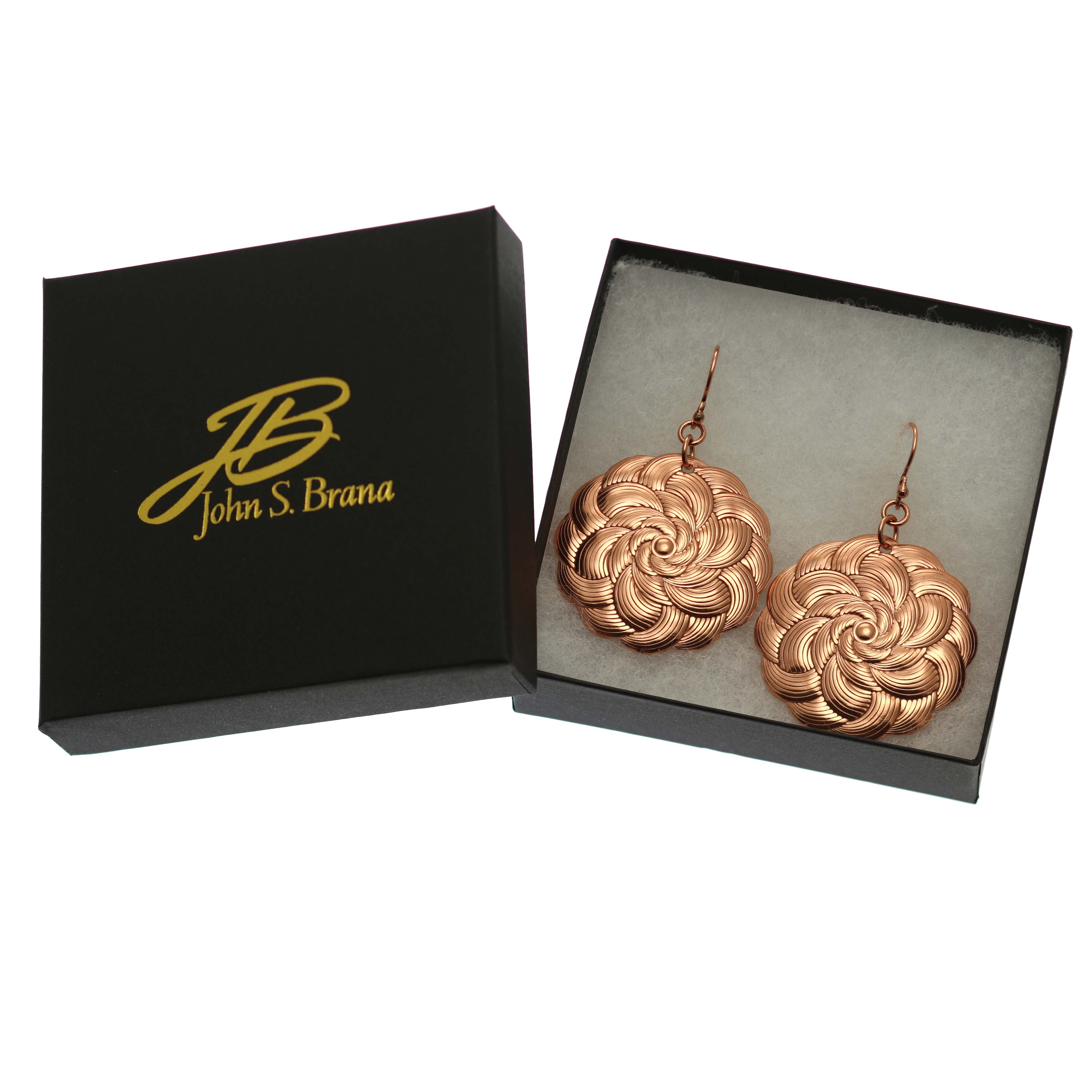 Handmade Copper Mandala Disc Drop Earrings for Women - Boho Ethnic Jewelry, Yoga & Meditation Accessories, Festival Fashion Statement